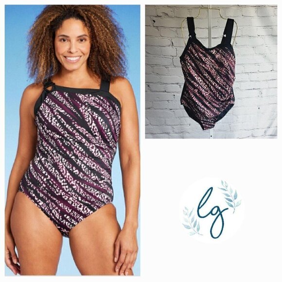 Aqua Green Other - Aqua Green Women's UPF 50 Asymmetrical Shoulder One Piece Swimsuit, BT7-AL